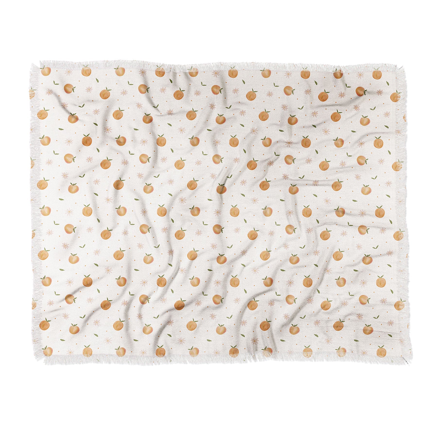 Menina Lisboa Spring Peaches Throw Blanket