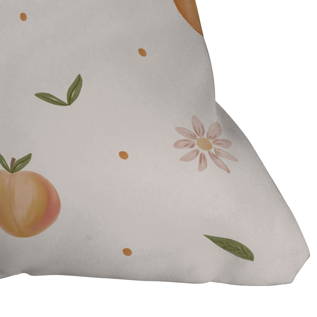 Menina Lisboa Spring Peaches Outdoor Throw Pillow