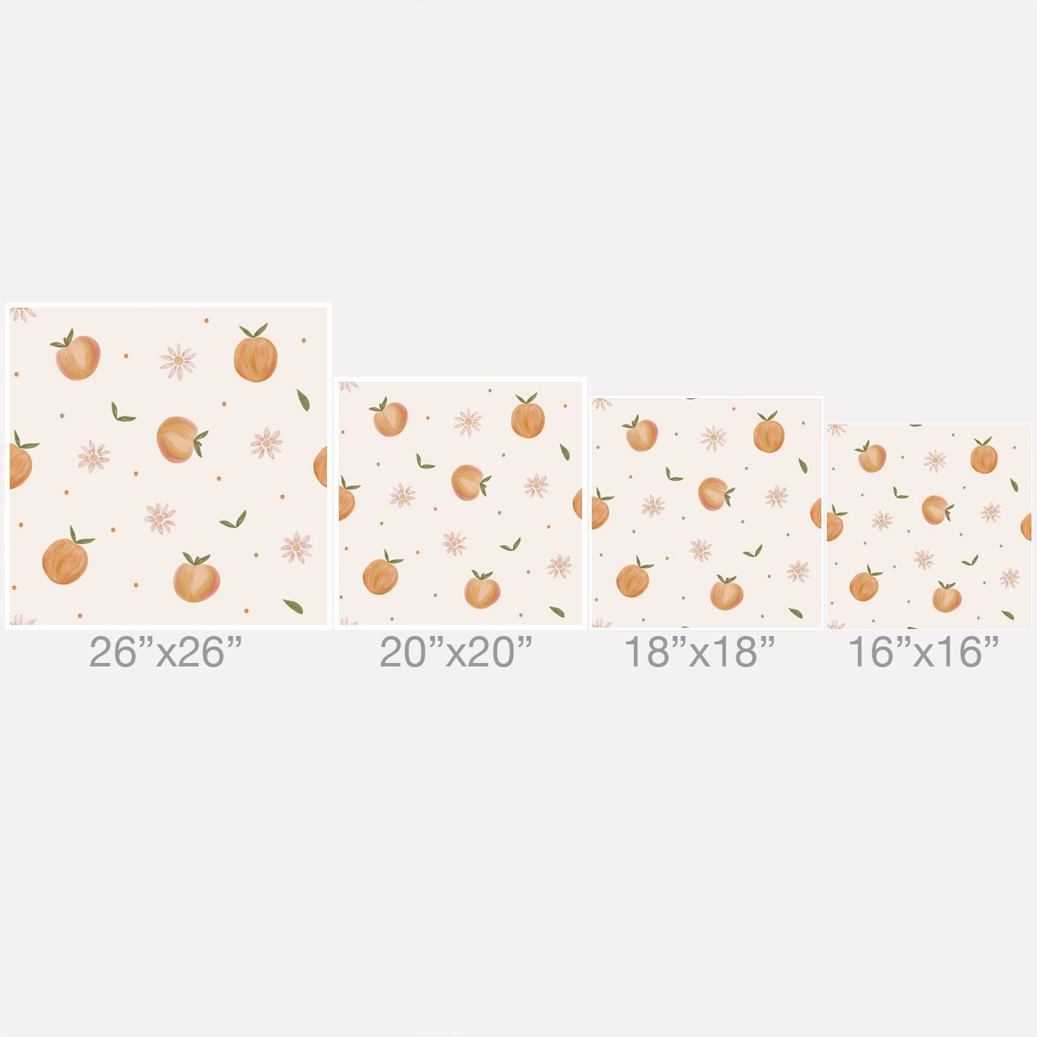Menina Lisboa Spring Peaches Outdoor Throw Pillow