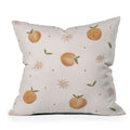 Menina Lisboa Spring Peaches Outdoor Throw Pillow