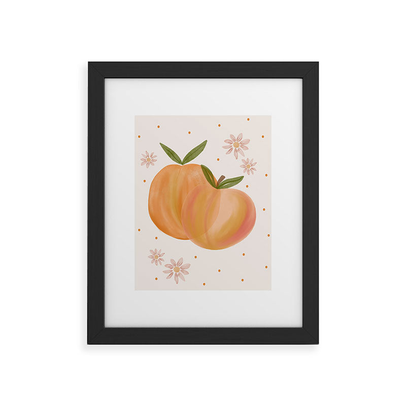 Menina Lisboa Spring Peaches Framed Art Print