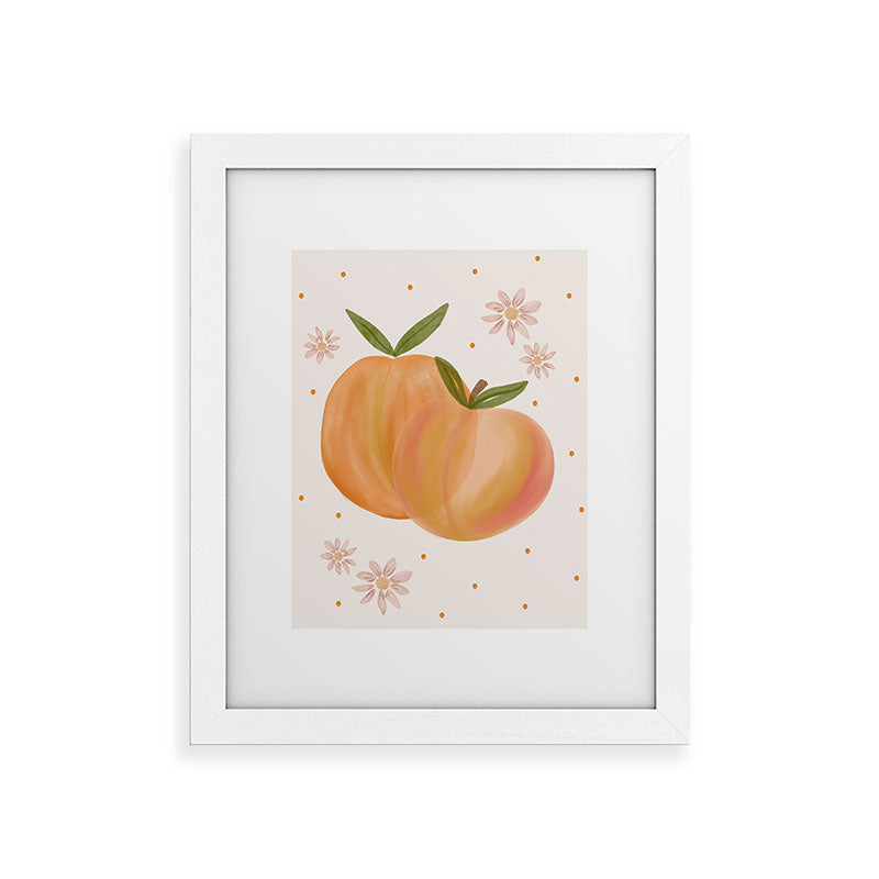 Menina Lisboa Spring Peaches Framed Art Print