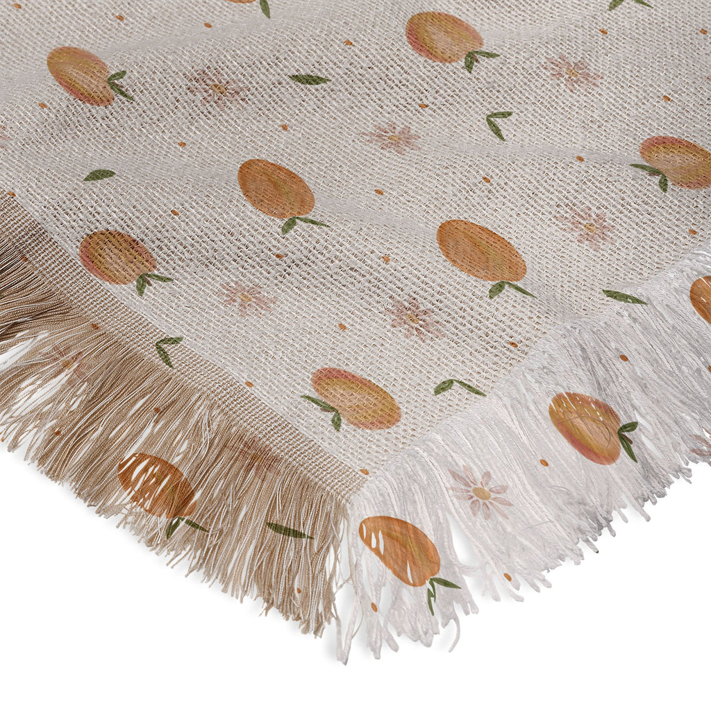 Menina Lisboa Spring Peaches Throw Blanket