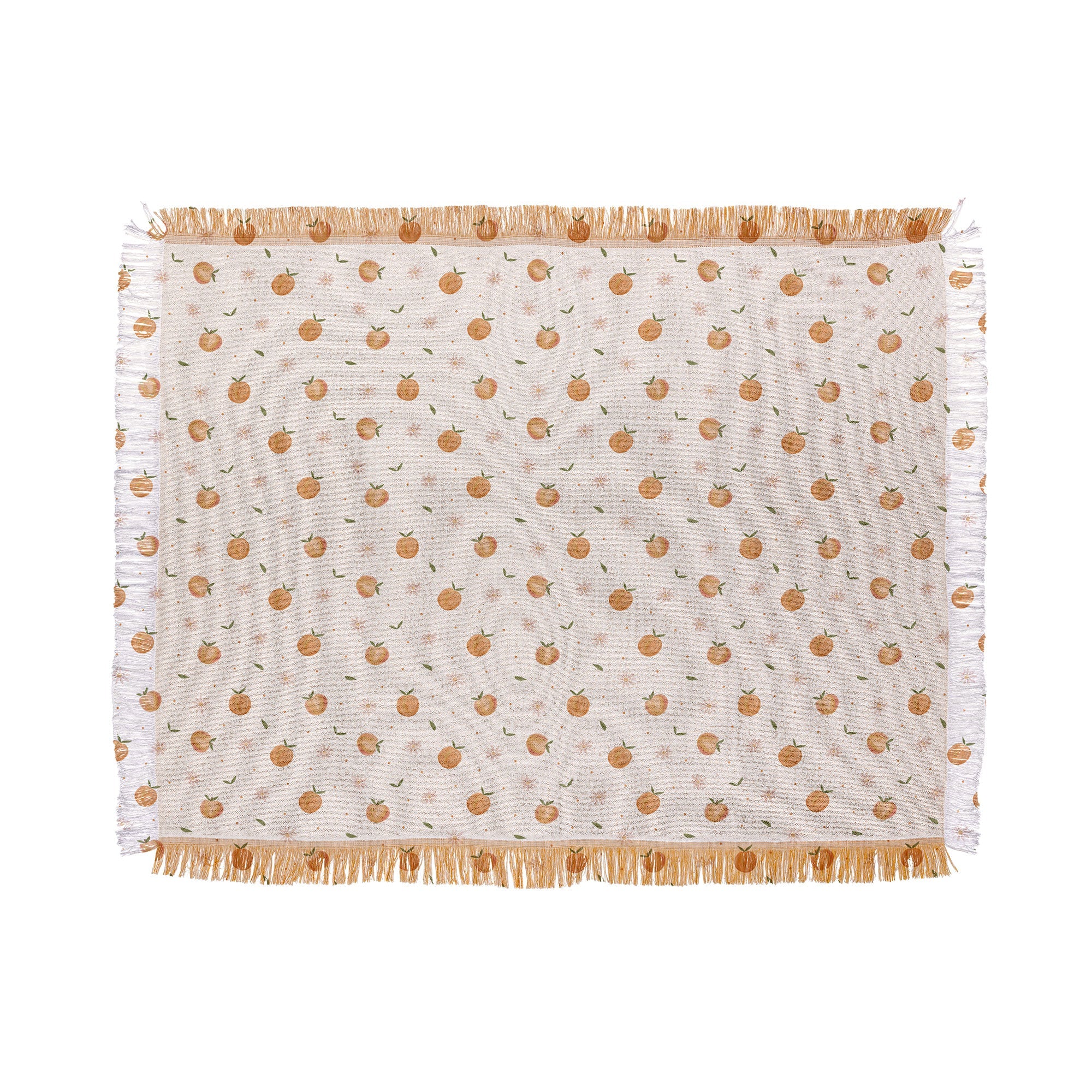 Menina Lisboa Spring Peaches Throw Blanket