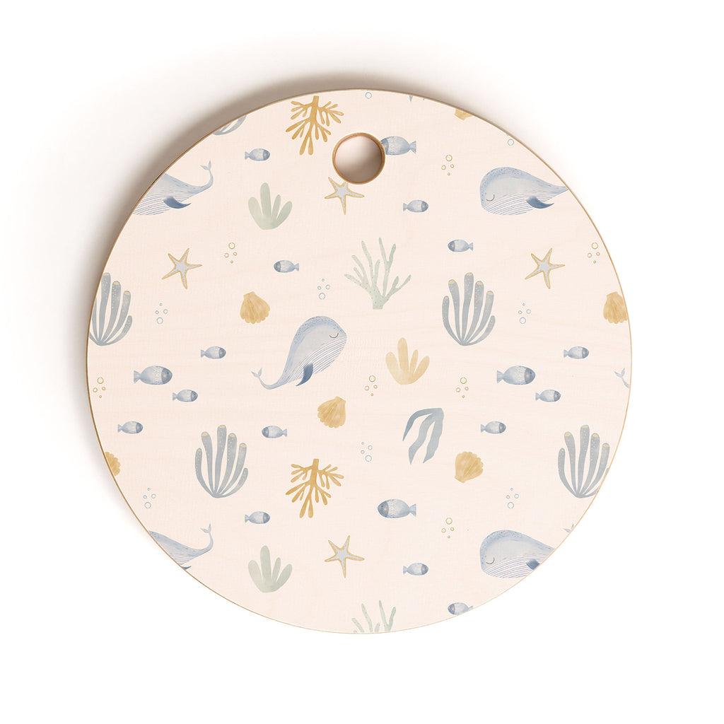 Menina Lisboa Under the Deep Sea Cutting Board Round