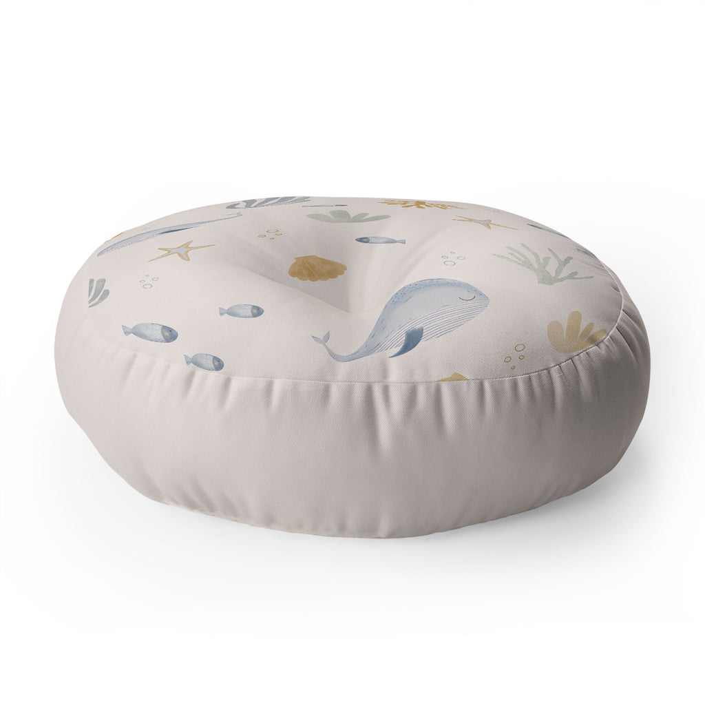 Menina Lisboa Under the Deep Sea Floor Pillow Round