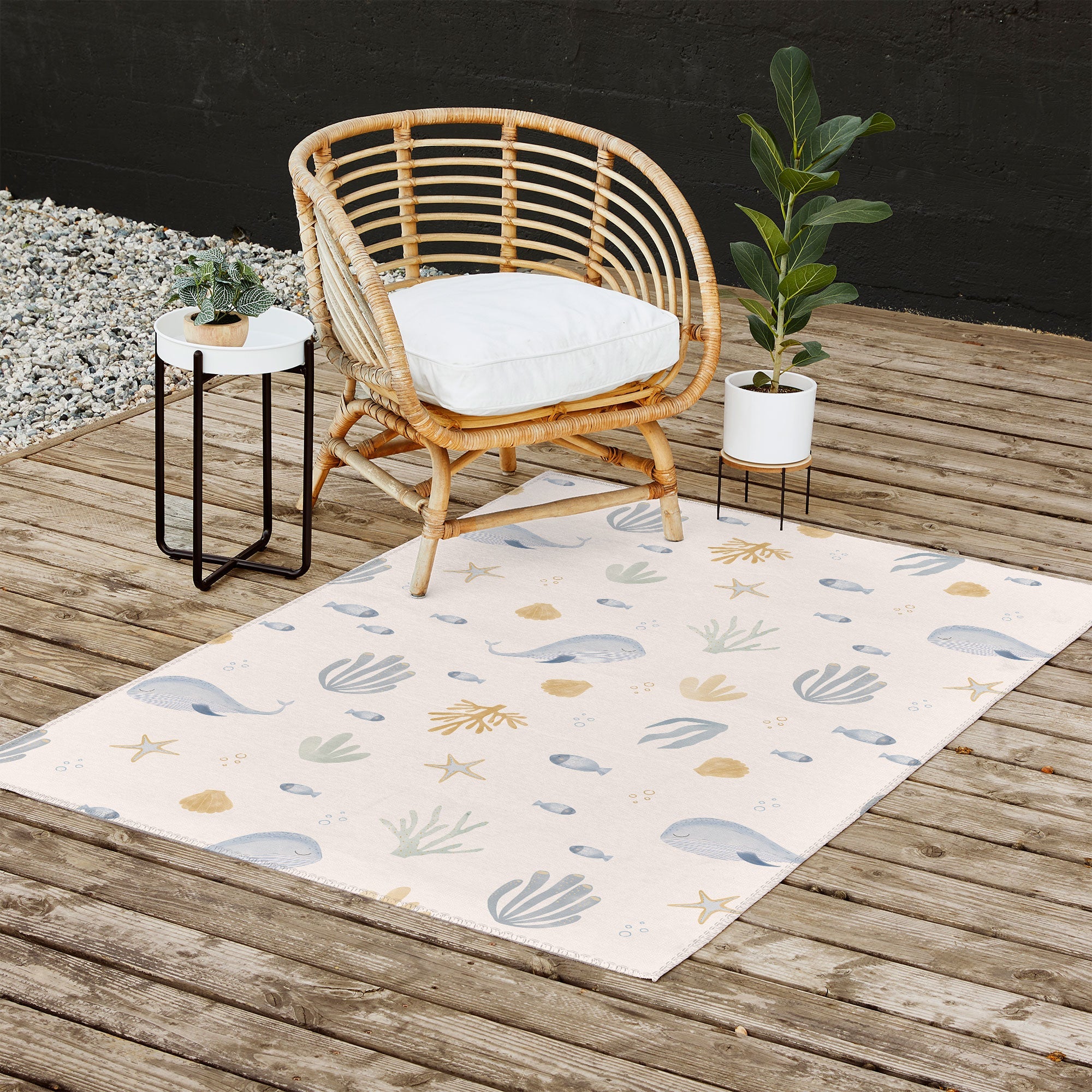 Menina Lisboa Under the Deep Sea Outdoor Rug