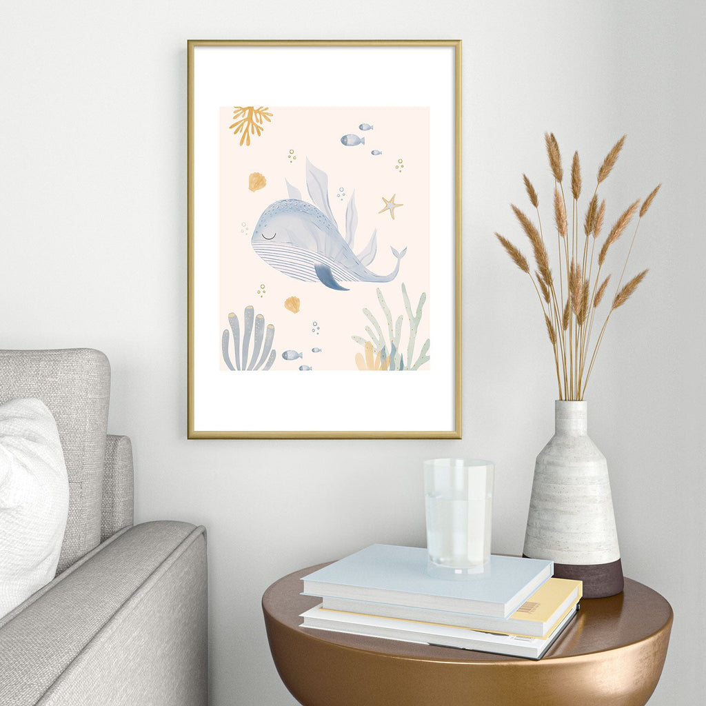 Menina Lisboa Under the Deep Sea Metal Framed Art Print