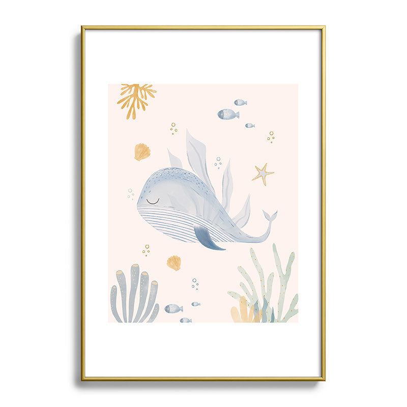 Menina Lisboa Under the Deep Sea Metal Framed Art Print