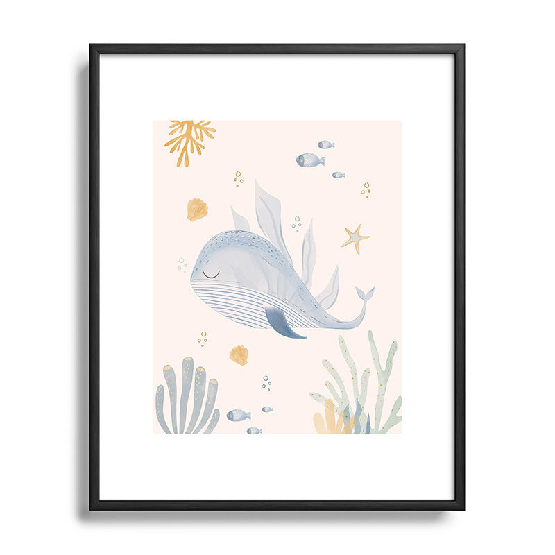 Menina Lisboa Under the Deep Sea Metal Framed Art Print