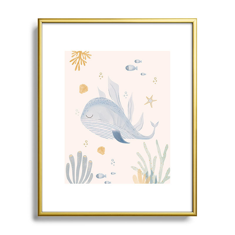 Menina Lisboa Under the Deep Sea Metal Framed Art Print