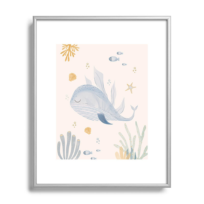 Menina Lisboa Under the Deep Sea Metal Framed Art Print