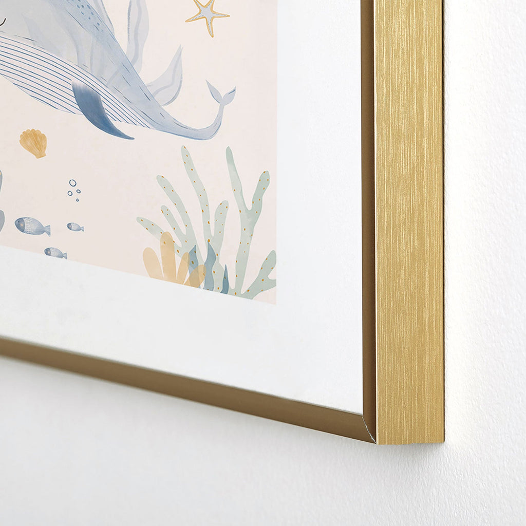 Menina Lisboa Under the Deep Sea Metal Framed Art Print