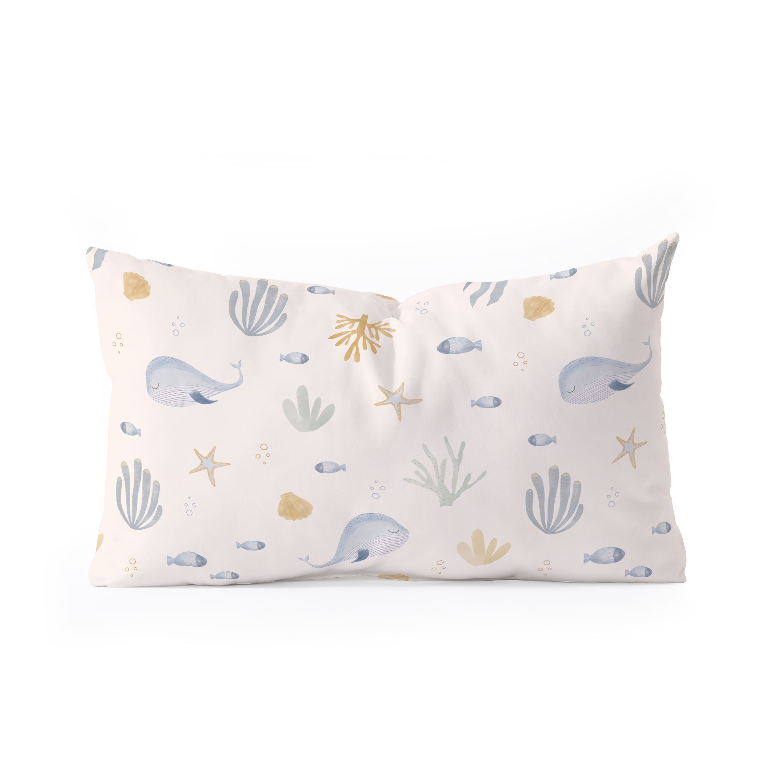 Menina Lisboa Under the Deep Sea Oblong Throw Pillow