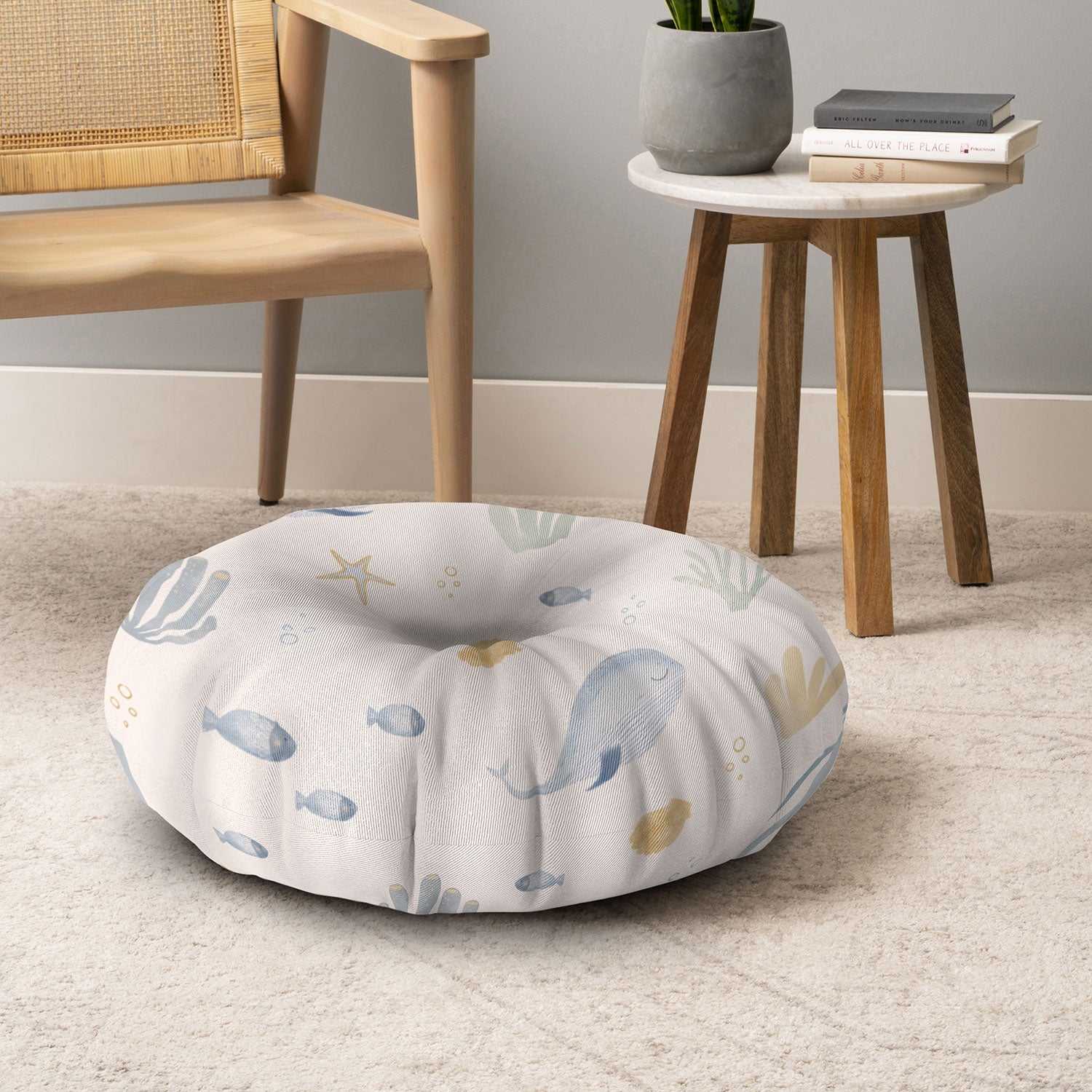 Menina Lisboa Under the Deep Sea Floor Pillow Round