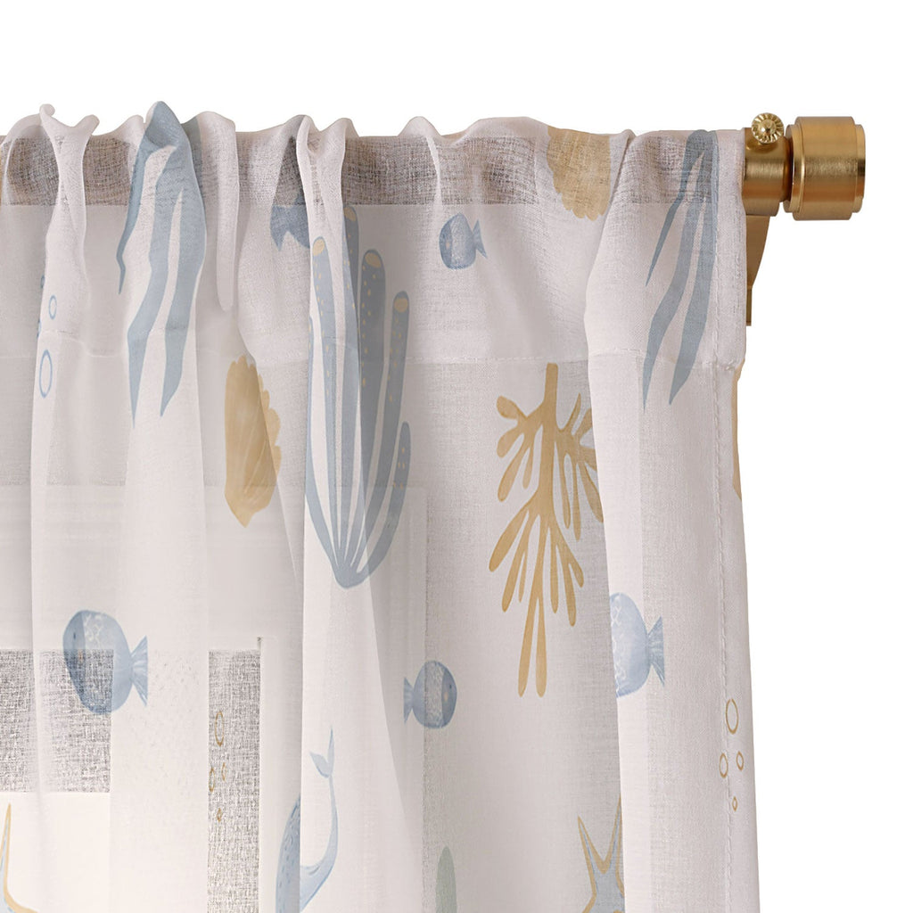 Menina Lisboa Under the Deep Sea Sheer Window Curtain