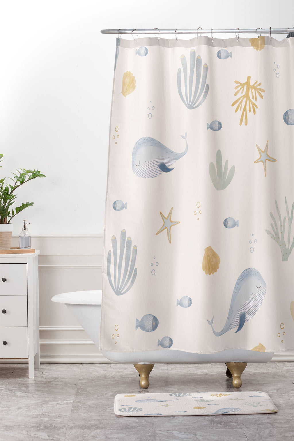 Menina Lisboa Under the Deep Sea Memory Foam Bath Mat