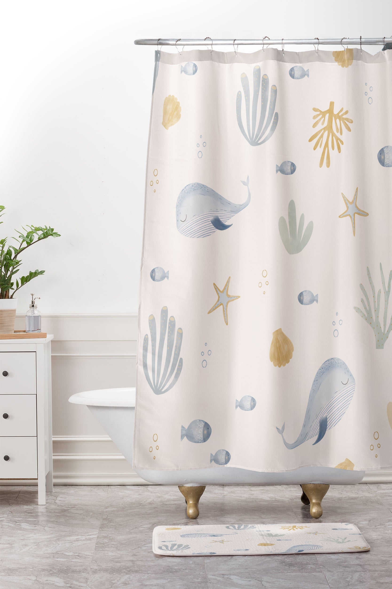 Menina Lisboa Under the Deep Sea Memory Foam Bath Mat