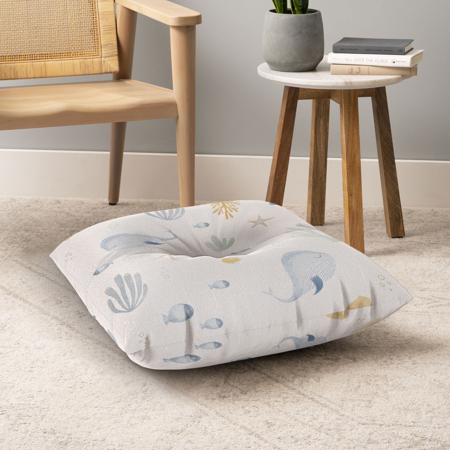 Menina Lisboa Under the Deep Sea Floor Pillow Square