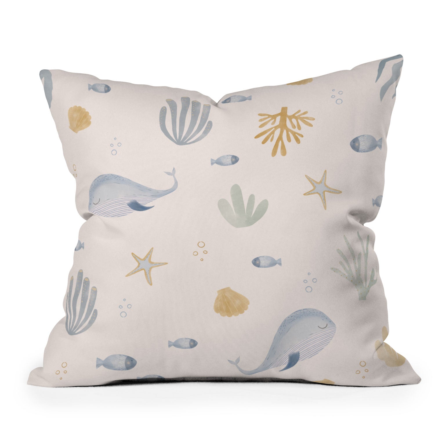 Menina Lisboa Under the Deep Sea Outdoor Throw Pillow