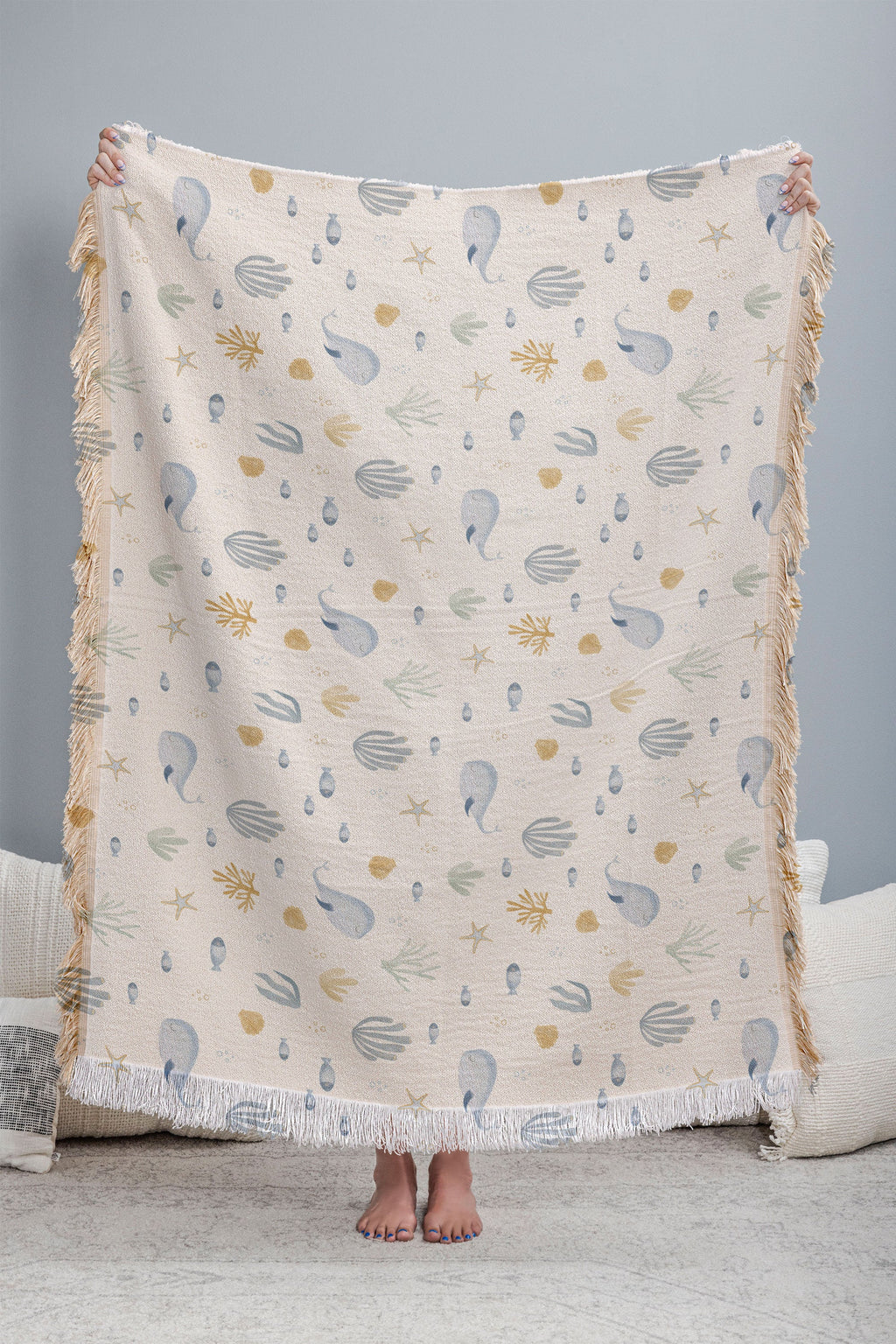 Menina Lisboa Under the Deep Sea Throw Blanket