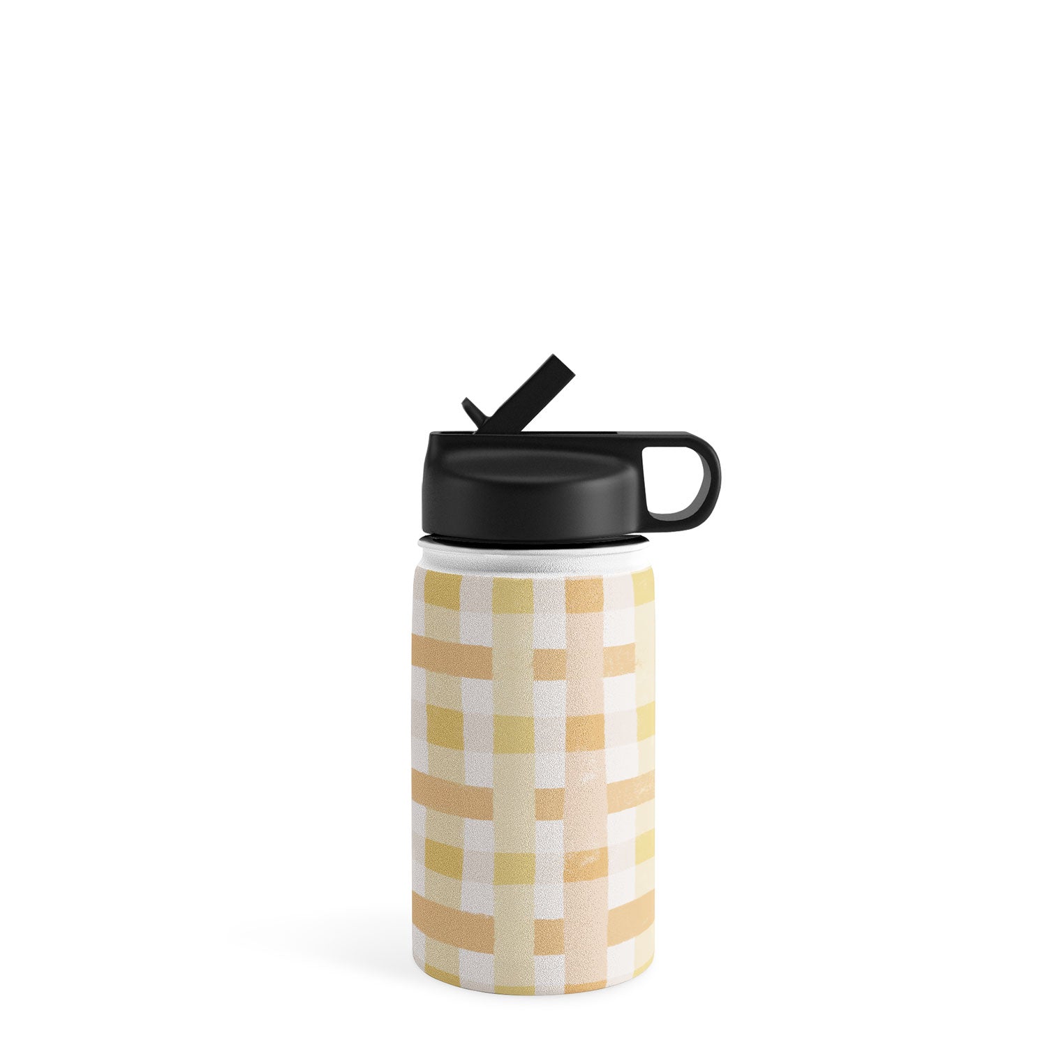 Menina Lisboa Yellow Pink Gingham Water Bottle
