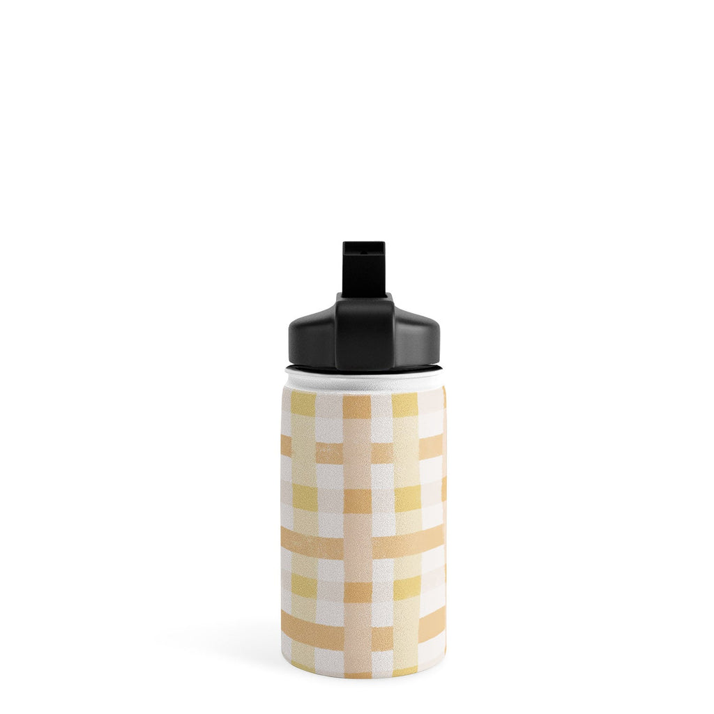 Menina Lisboa Yellow Pink Gingham Water Bottle