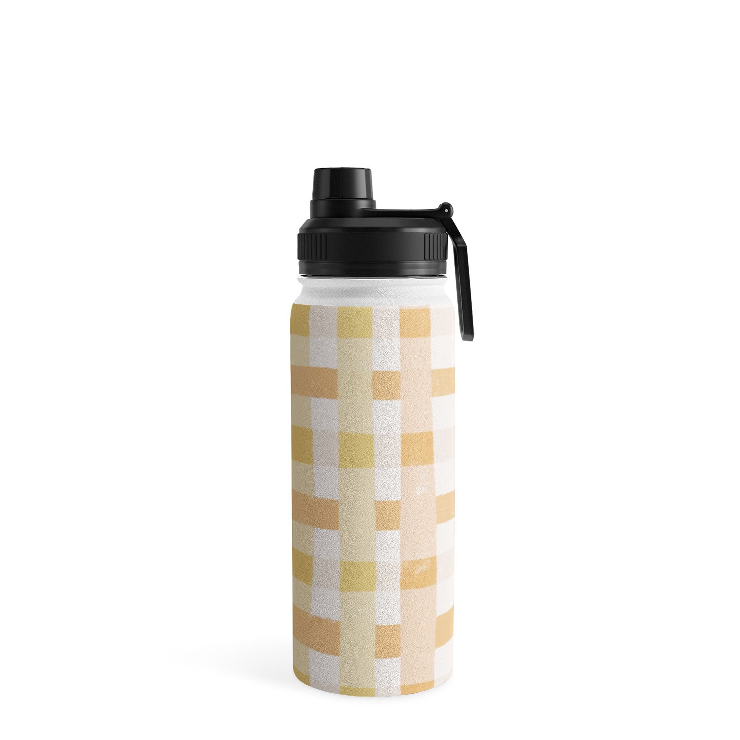 Menina Lisboa Yellow Pink Gingham Water Bottle