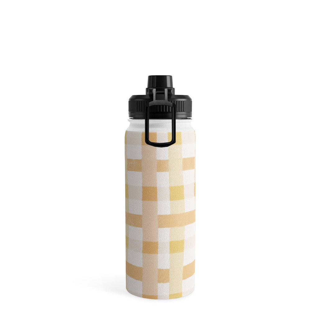Menina Lisboa Yellow Pink Gingham Water Bottle