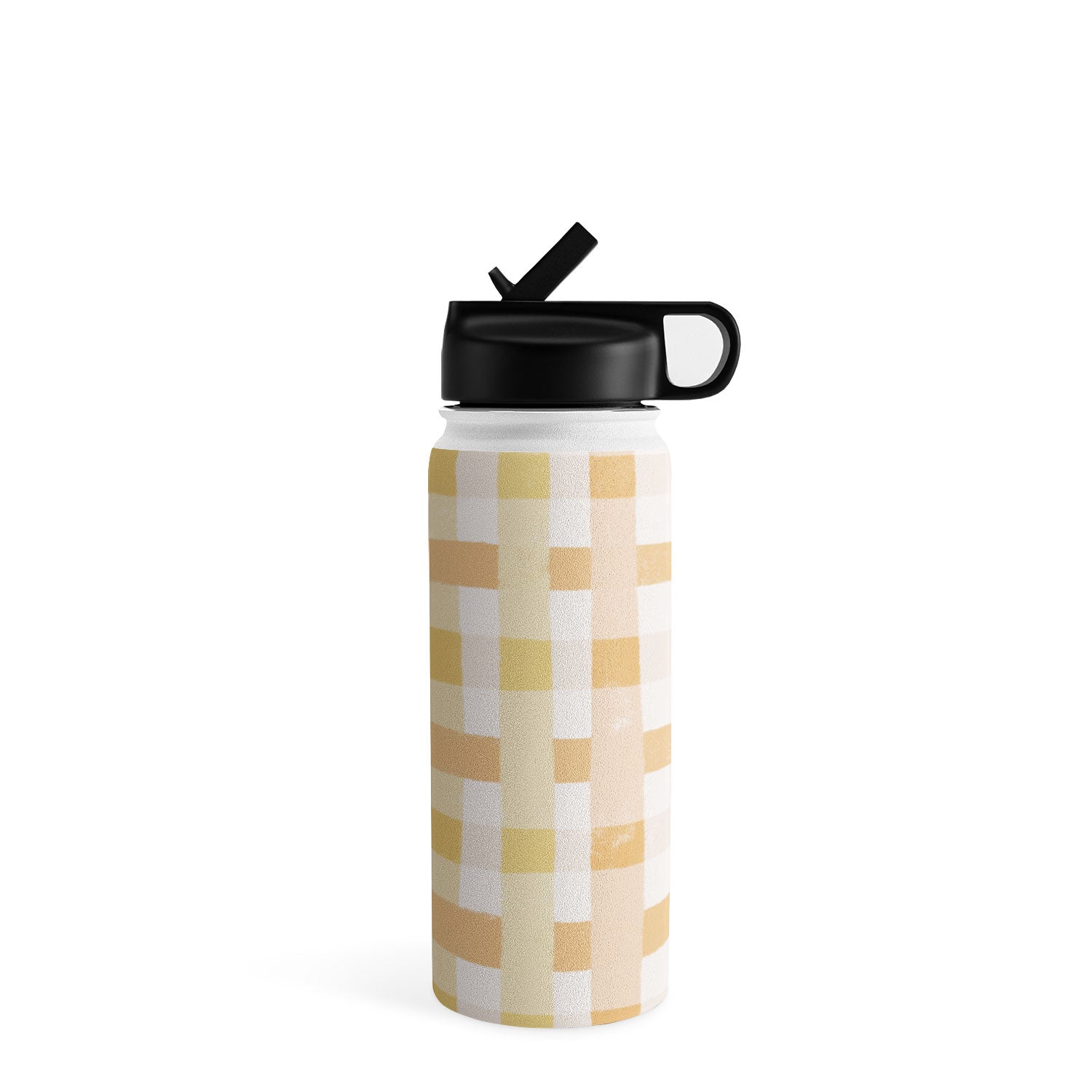 Menina Lisboa Yellow Pink Gingham Water Bottle