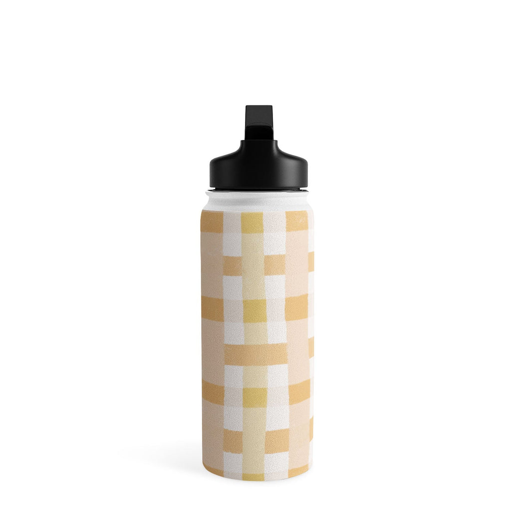 Menina Lisboa Yellow Pink Gingham Water Bottle