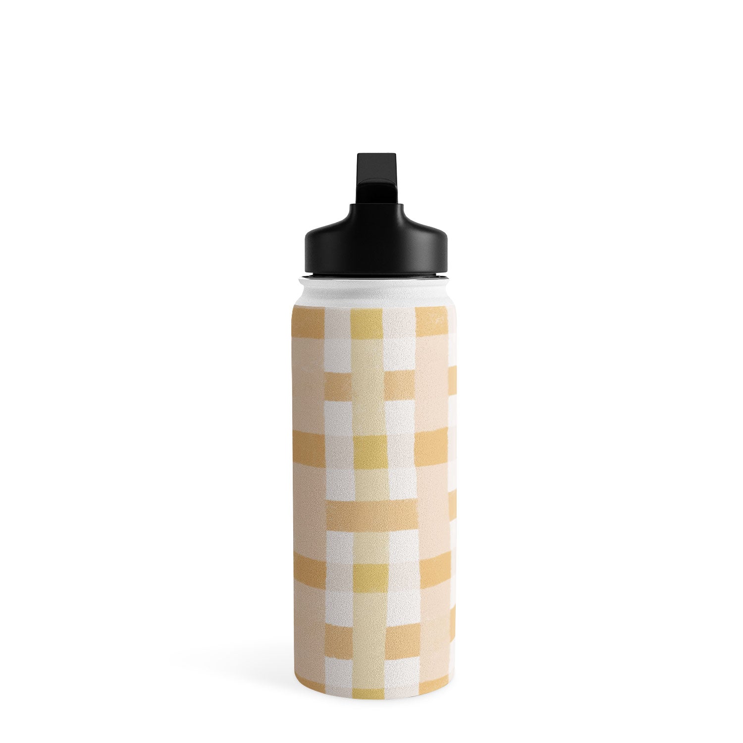 Menina Lisboa Yellow Pink Gingham Water Bottle
