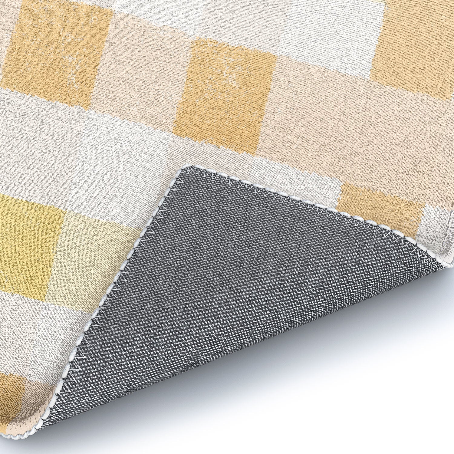 Menina Lisboa Yellow Pink Gingham Area Rug