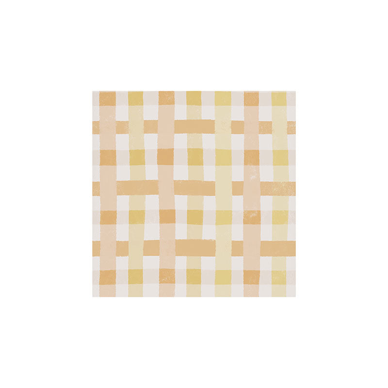 Menina Lisboa Yellow Pink Gingham Art Print