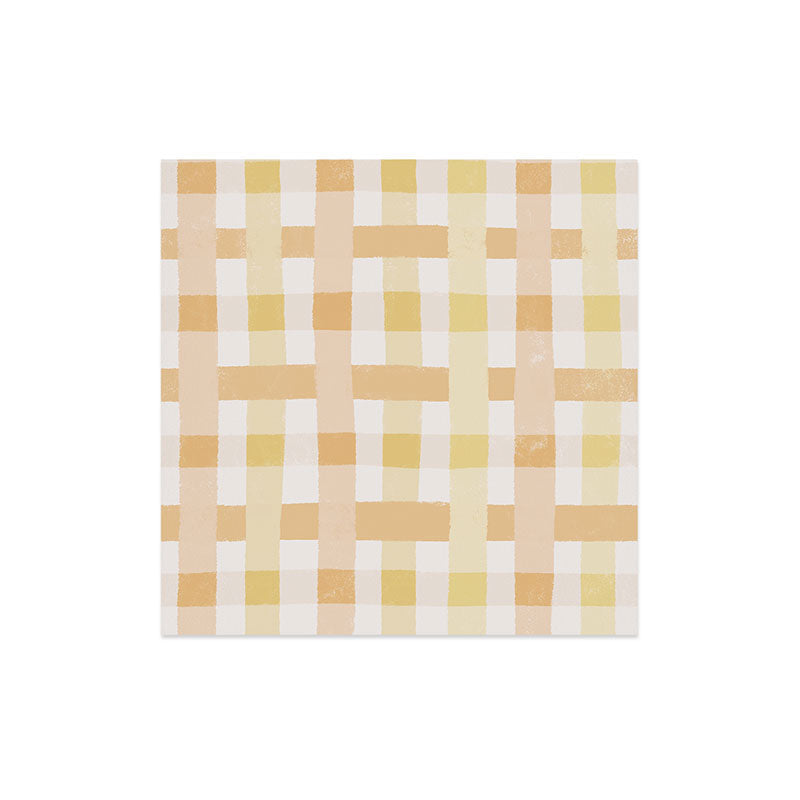 Menina Lisboa Yellow Pink Gingham Art Print