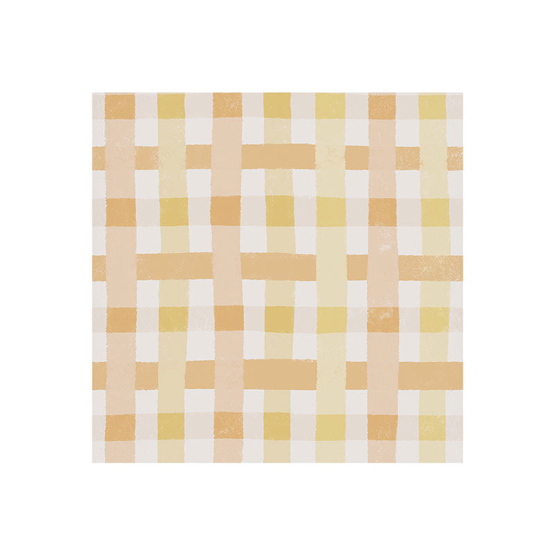Menina Lisboa Yellow Pink Gingham Art Print