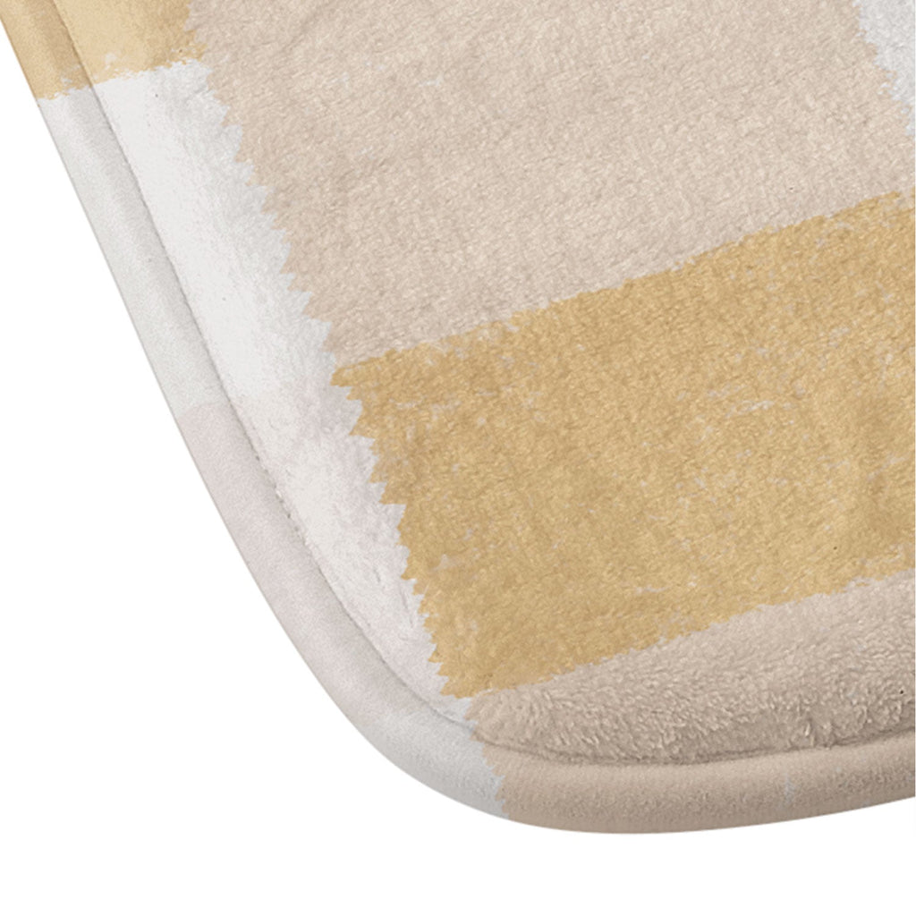 Menina Lisboa Yellow Pink Gingham Memory Foam Bath Mat