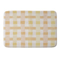 Menina Lisboa Yellow Pink Gingham Memory Foam Bath Mat