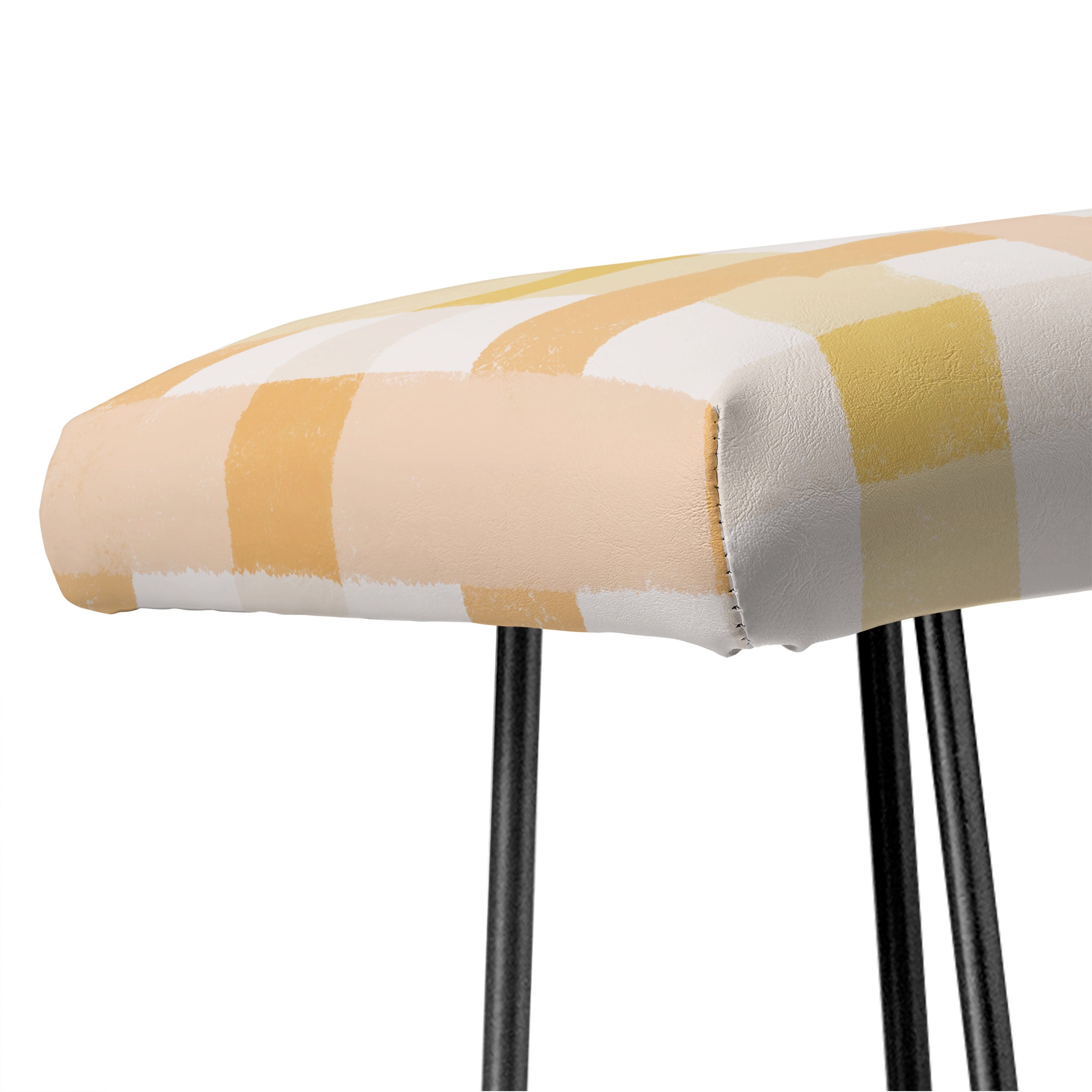 Menina Lisboa Yellow Pink Gingham Bench