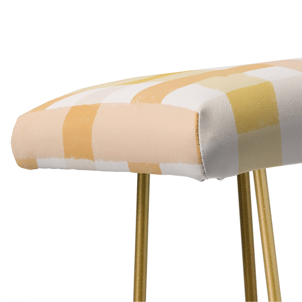 Menina Lisboa Yellow Pink Gingham Bench