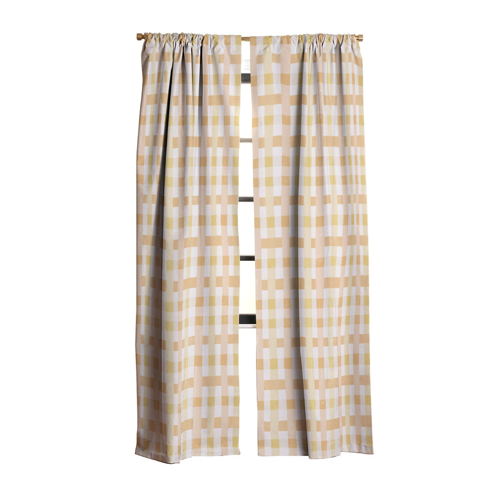 Menina Lisboa Yellow Pink Gingham Blackout Non Repeat