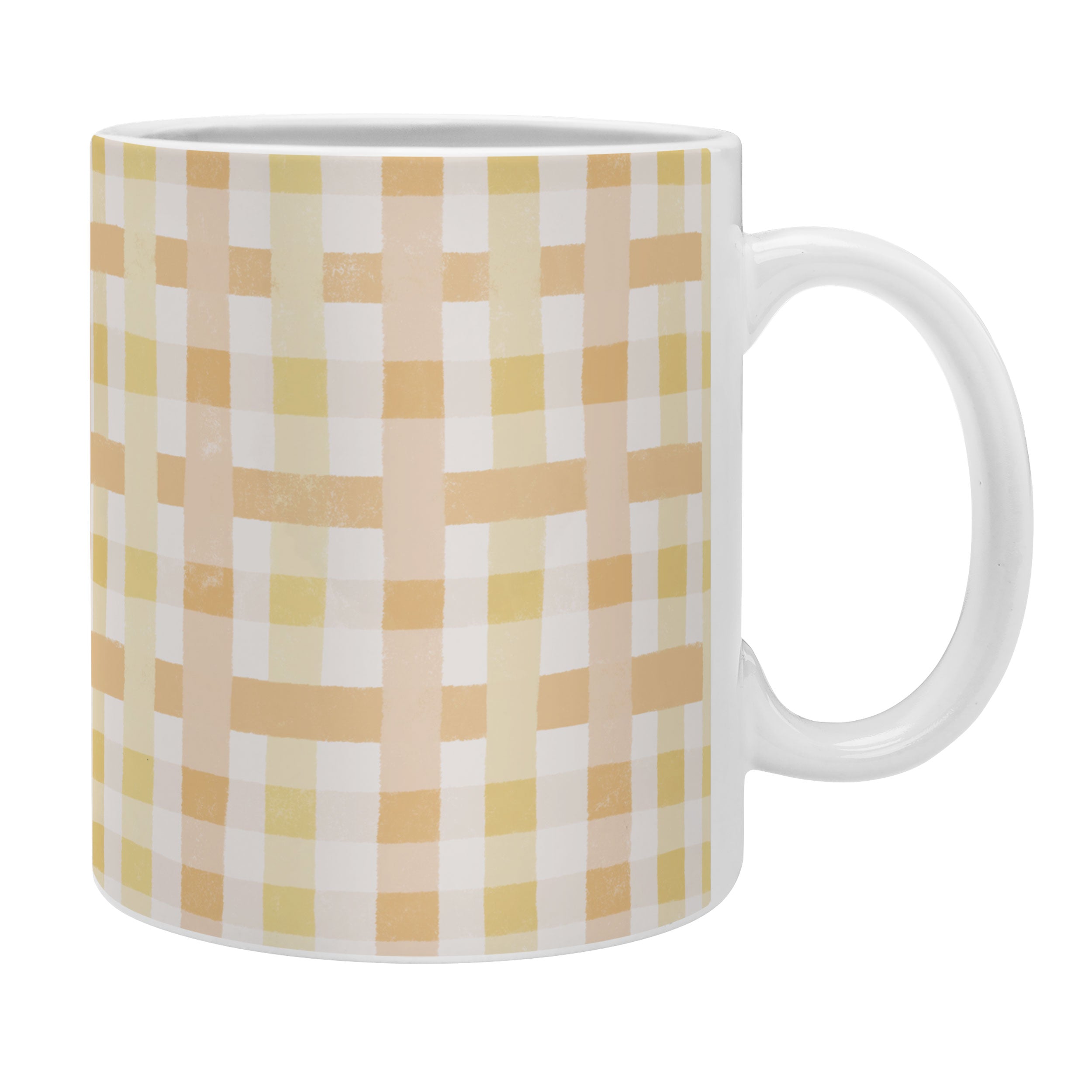 Menina Lisboa Yellow Pink Gingham Coffee Mug