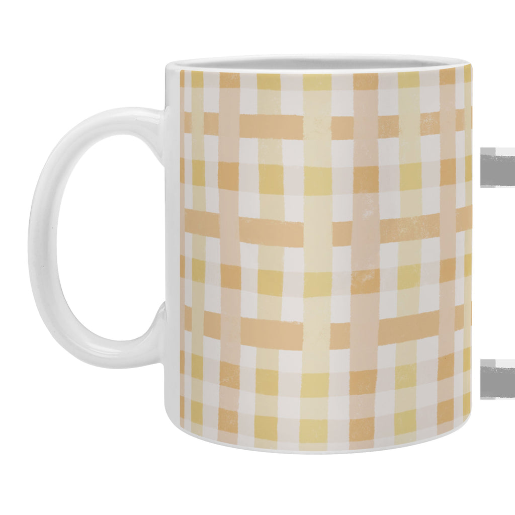 Menina Lisboa Yellow Pink Gingham Coffee Mug