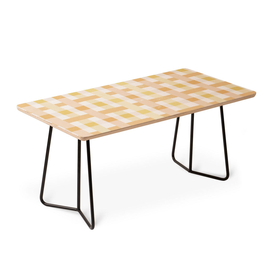 Menina Lisboa Yellow Pink Gingham Coffee Table