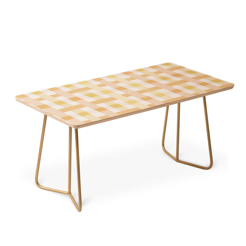 Menina Lisboa Yellow Pink Gingham Coffee Table