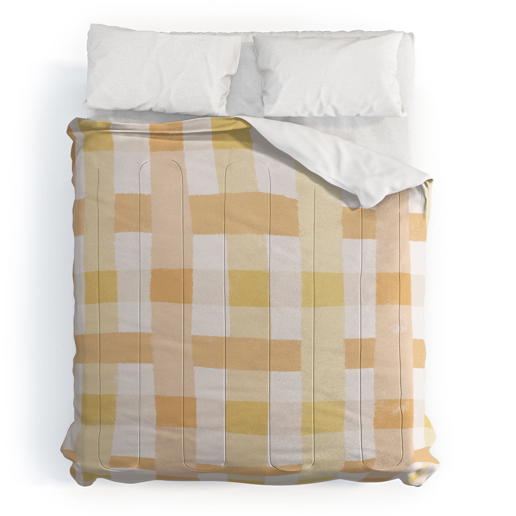 Menina Lisboa Yellow Pink Gingham Comforter