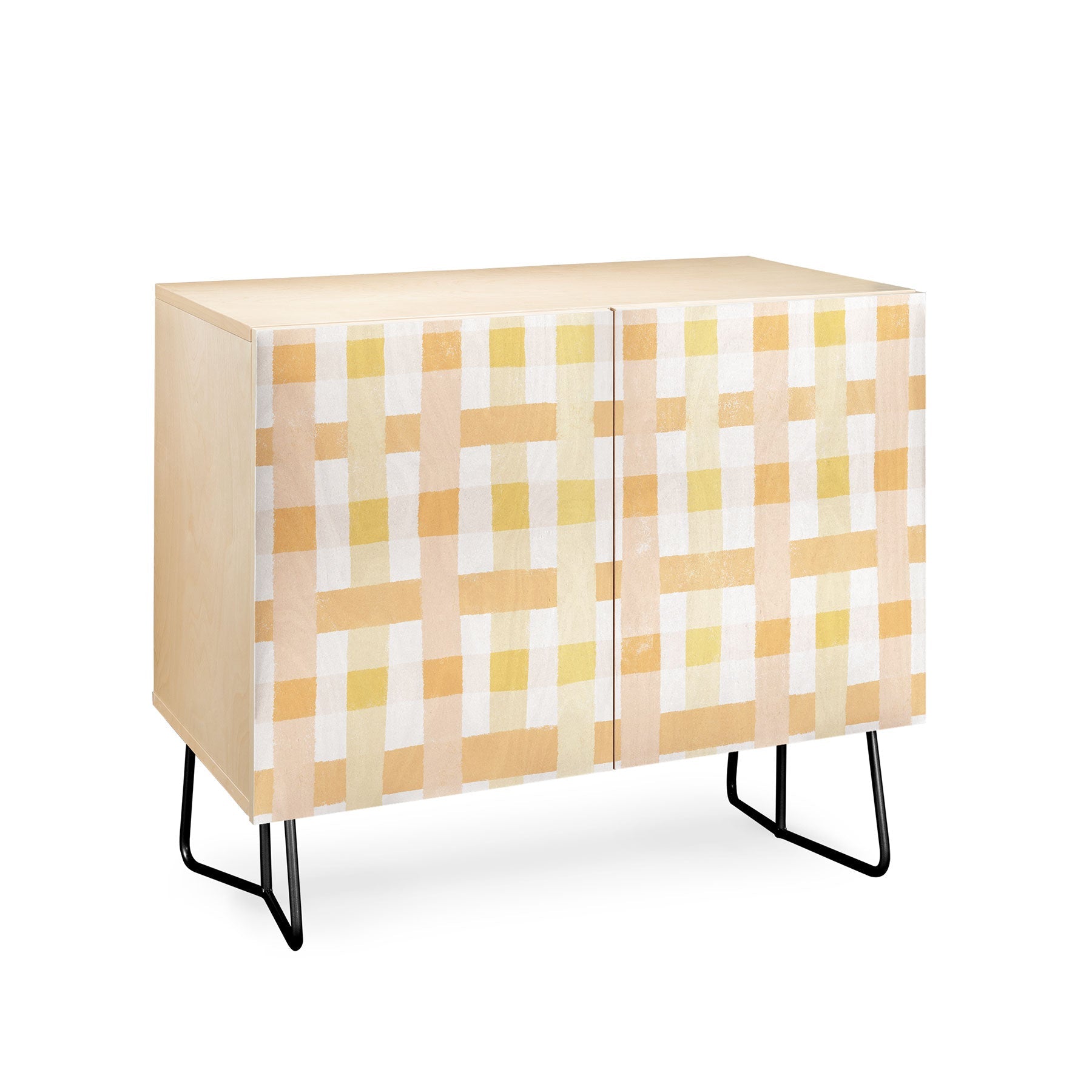 Menina Lisboa Yellow Pink Gingham Credenza