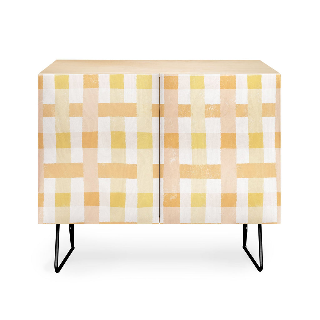 Menina Lisboa Yellow Pink Gingham Credenza