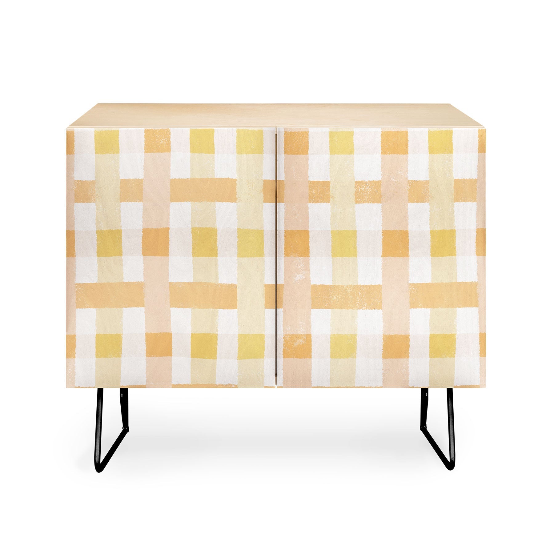 Menina Lisboa Yellow Pink Gingham Credenza