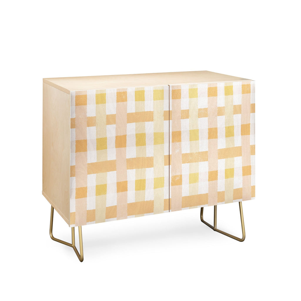 Menina Lisboa Yellow Pink Gingham Credenza